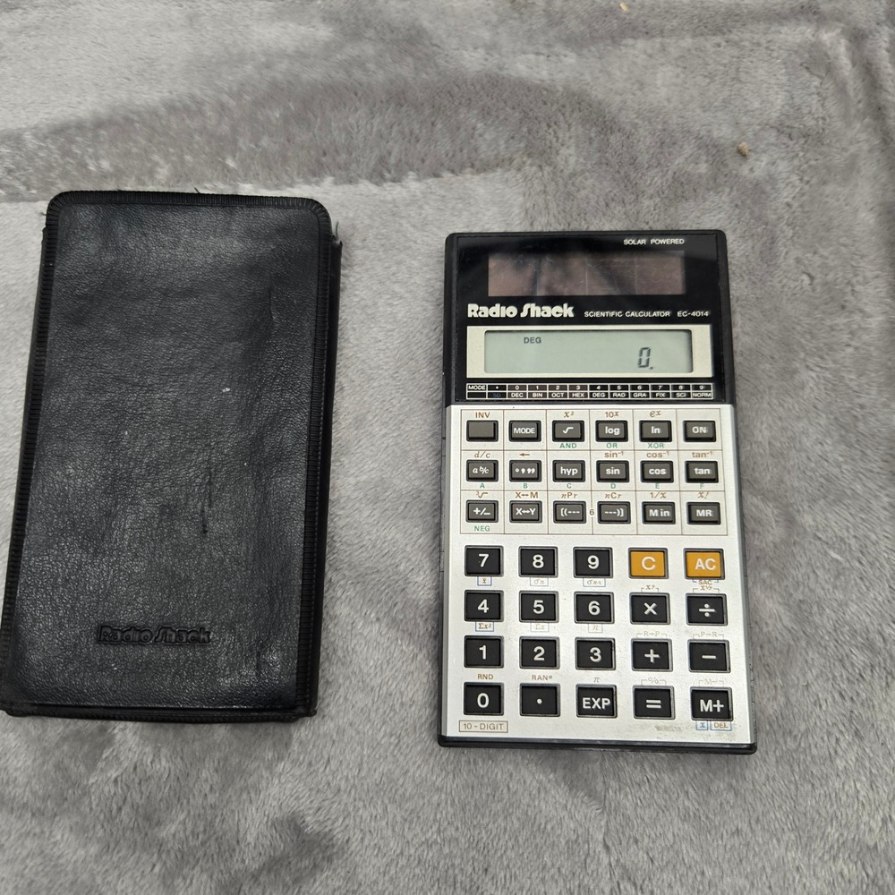 Radio Shack EC-4014 Scientific Calculator Solar Powered 10-Digit Vintage Japan